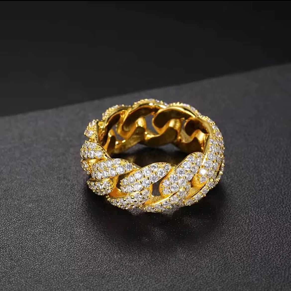 AMG Miami Cuban Link Ring 925 Sterling Silver