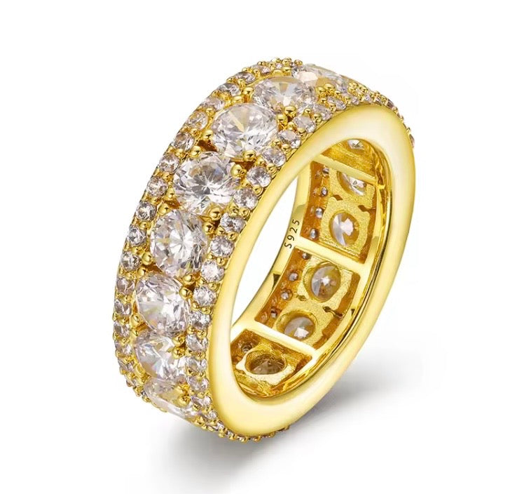 AMG Moissanite Ring Real 925 Sterling Silver