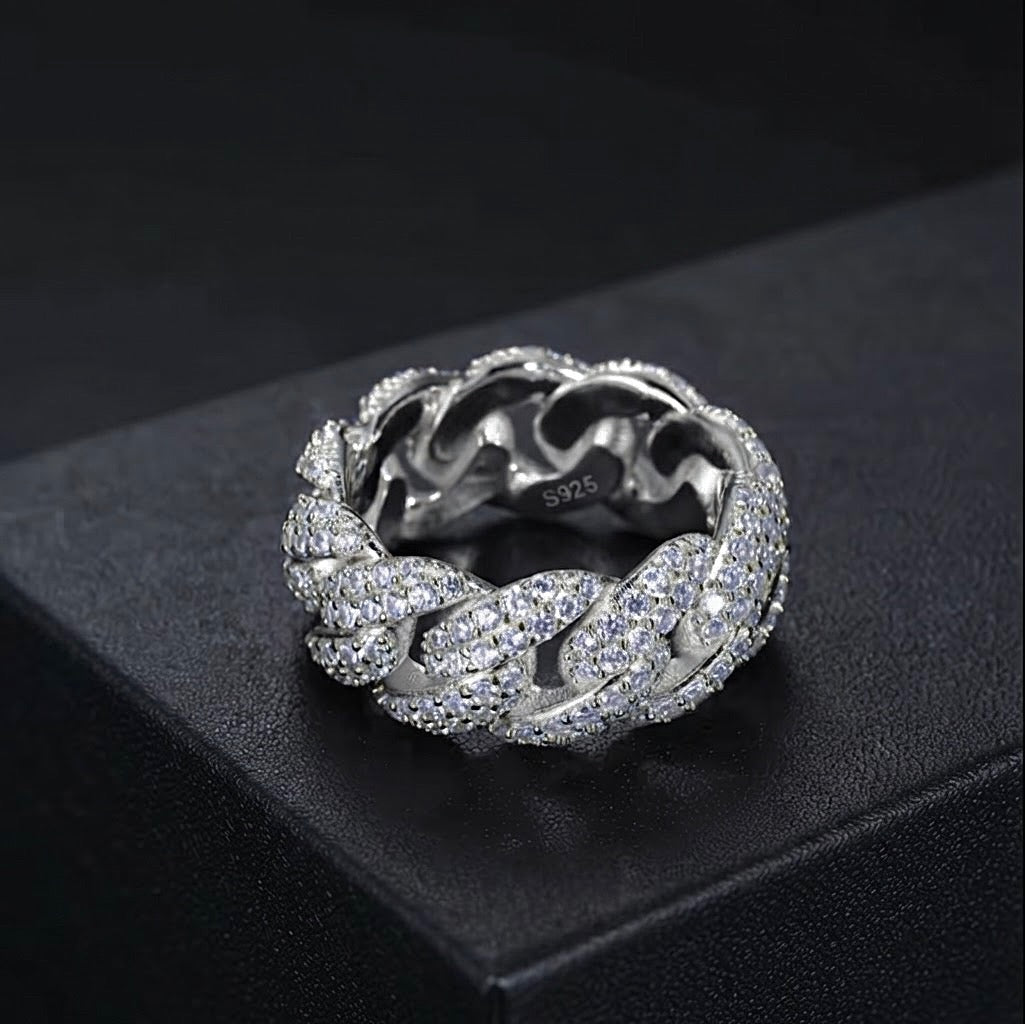 AMG Miami Cuban Link Ring 925 Sterling Silver