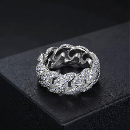AMG Miami Cuban Link Ring 925 Sterling Silver