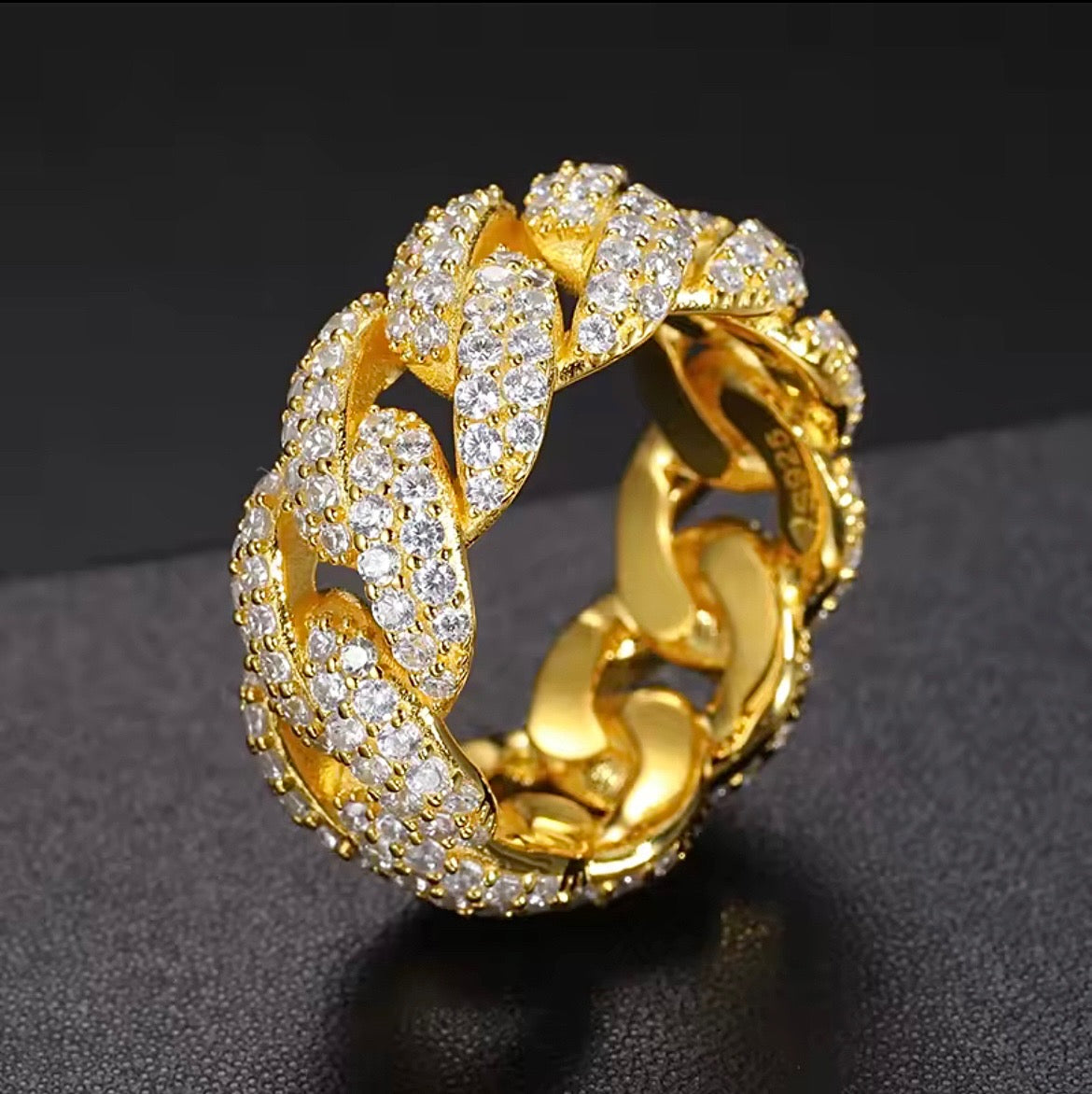 AMG Miami Cuban Link Ring 925 Sterling Silver