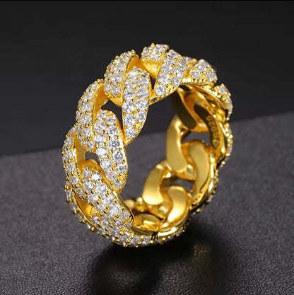 AMG Miami Cuban Link Ring 925 Sterling Silver