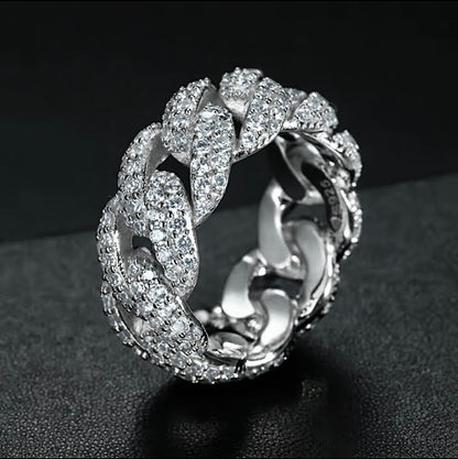 AMG Miami Cuban Link Ring 925 Sterling Silver