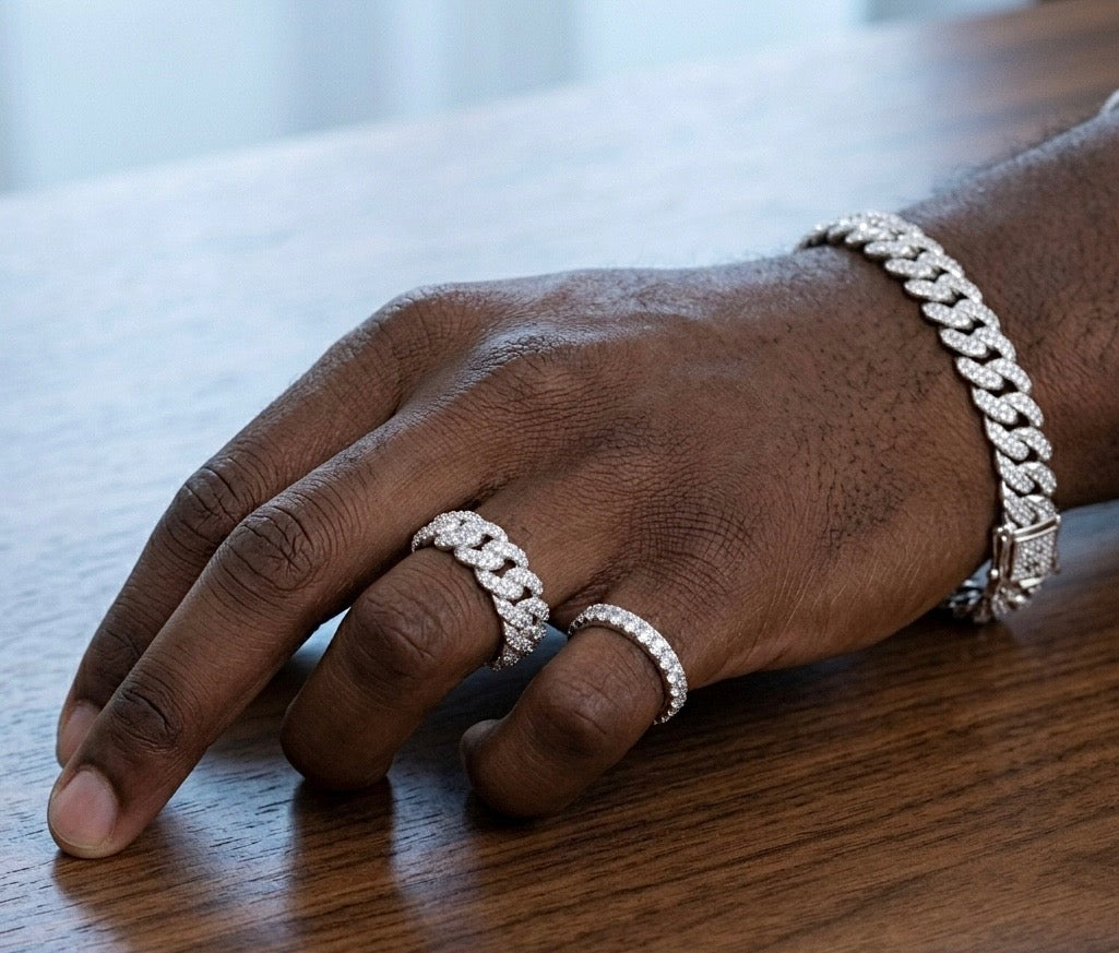 AMG Miami Cuban Link Ring 925 Sterling Silver