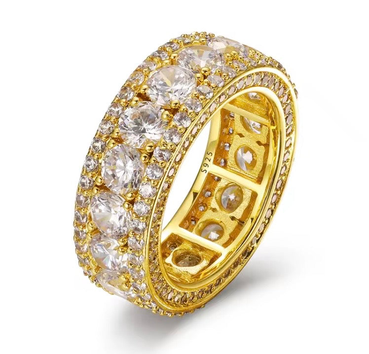 AMG Moissanite Ring Real 925 Sterling Silver